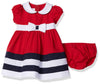 Bonnie Baby Baby Peter Pan Collar Nautical Dress And Panty Set, Red, 24 Months
