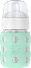 Lifefactory 8-Ounce Stainless-Steel Vacuum-Insulated Wide-Neck Baby Bottle With Sippy Nipple, Mint (Ls2251Wmi4)