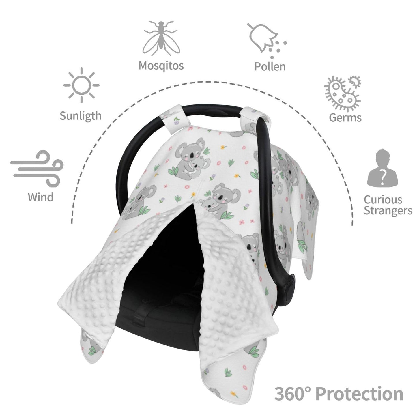 Koala Baby Car Seat Canopy Cover Multi Use Nursing Cover For Mom Nursing Covers Newborn Koala Shower Gift