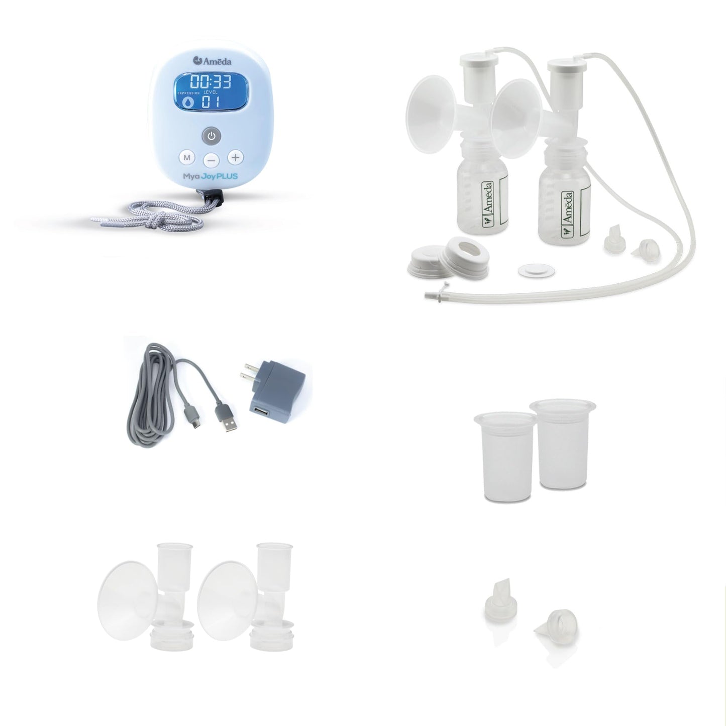Ameda Mya Joy Plus Electric Breast Pump | Rechargeable | Hospital Grade | Includes Hygienikit & Ameda Pump Parts | Portable Brea