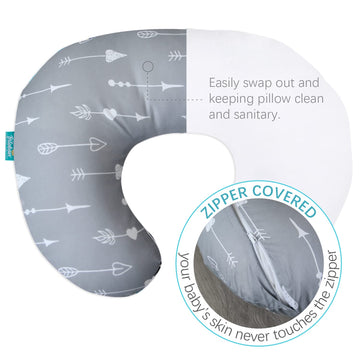 Biloban Nursing Pillow Cover 2 Pack for Breastfeeding Pillow, Ultra Soft and Cozy Nursing Slipcovers, Snug Fits for Boppy, Perfe