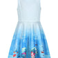 Labeca Baby Girls Printed Casual Party Dresses Twirly Sleeveless Dress Mermaid Blue Xs
