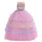 Fmyfwy Unicorn Costume For Girls Birthday Pageant Party Dress Halloween Christmas Sleeveless Long Tulle Ball Gown W/Headband Pin