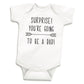 Bump And Beyond Designs Baby-Boys New Dad Suprise Pregnancy Announcement Newborn Leotard White, 0-3 Months