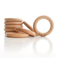bopoobo Wooden Rings Natural Beech for Craft, Unfinished Wood Ring Circle Rings for DIY Baby Teething Toys, Baby Wooden Teether 