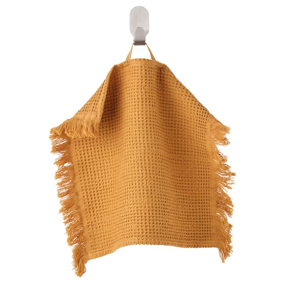 VALLASAN Washcloth for Wiping Face, Changing Diapers, runny Nose (Dark Yellow) 30x30 cm (12x12 )