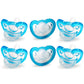 Razbaby Jollypop Baby Pacifier Newborn, 0-3M (Blue, 6 Count)