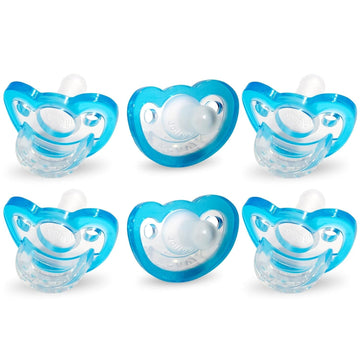 Razbaby Jollypop Baby Pacifier Newborn, 0-3M (Blue, 6 Count)