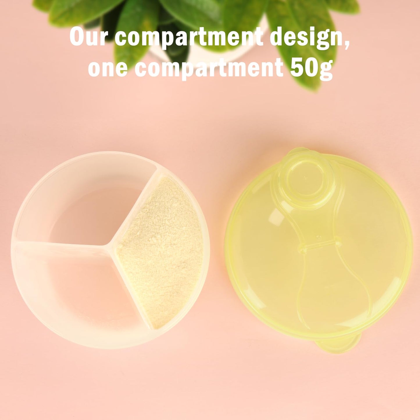 Accmor Baby Formula Dispenser On The Go, Formula Container To Go, Non-Spill Rotating Three-Compartment Formula Dispenser And Sna