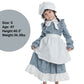 Nuoqi Prairie Dresses Girls Pioneer Laura Ingalls Wilder Costume With Apron Xl, Blue