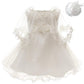 3Pcs Set Baby Girl Dress Christening Baptism Gowns Formal Dress (3 Months)