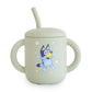 mushie x Bluey 100% Silicone Training Cup & Straw for Toddlers | 6 Months+ (Bluey Sage)