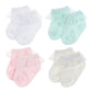 Dreshow Bqubo Baby Girls Socks Eyelet Ruffle Lace Socks Cute Frilly Socks Newborn/Infant/Toddlers/Kids Summer Thin Socks Dress S