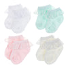Dreshow Bqubo Baby Girls Socks Eyelet Ruffle Lace Socks Cute Frilly Socks Newborn/Infant/Toddlers/Kids Summer Thin Socks Dress S