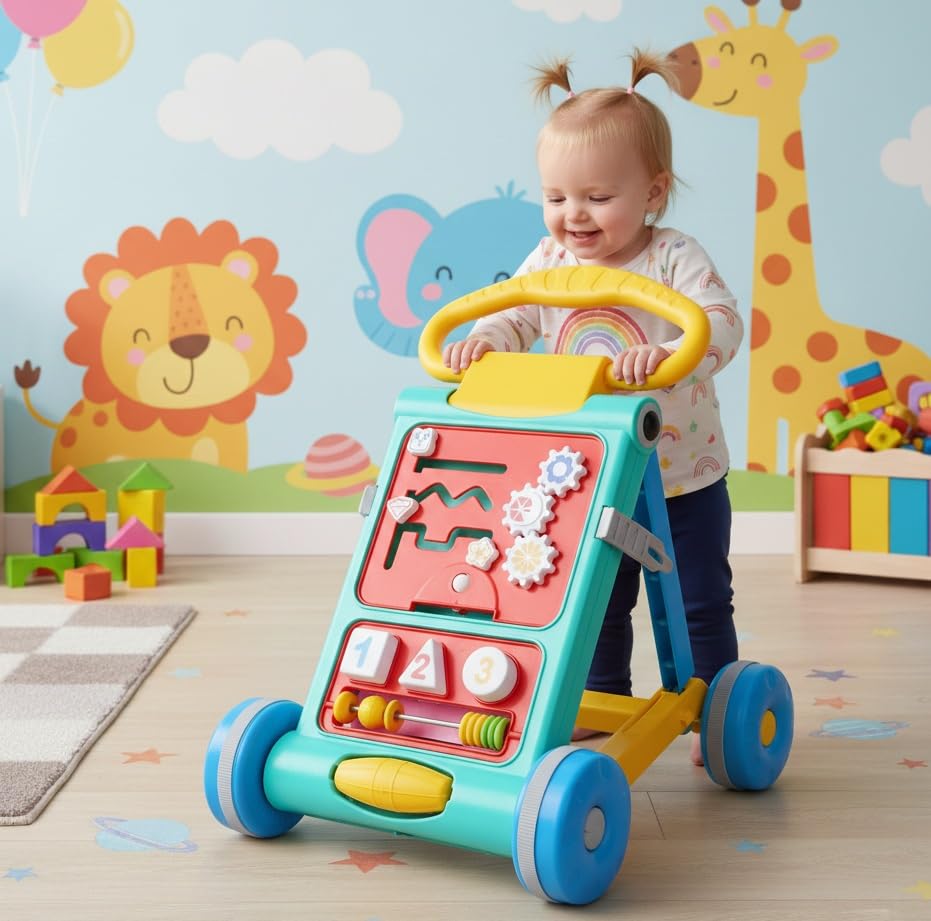 GoyalS Baby Activity Walker  Toddler Learning Toys For 6 Months 15 Months Old (Seagreen)