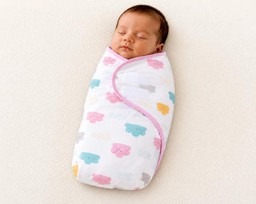 DTR Creation Baby Swaddle Wrap for Newborn Babies | 100% Cotton Adjustable Swaddle Blanket | Soft Breathable Baby Wrapper with H