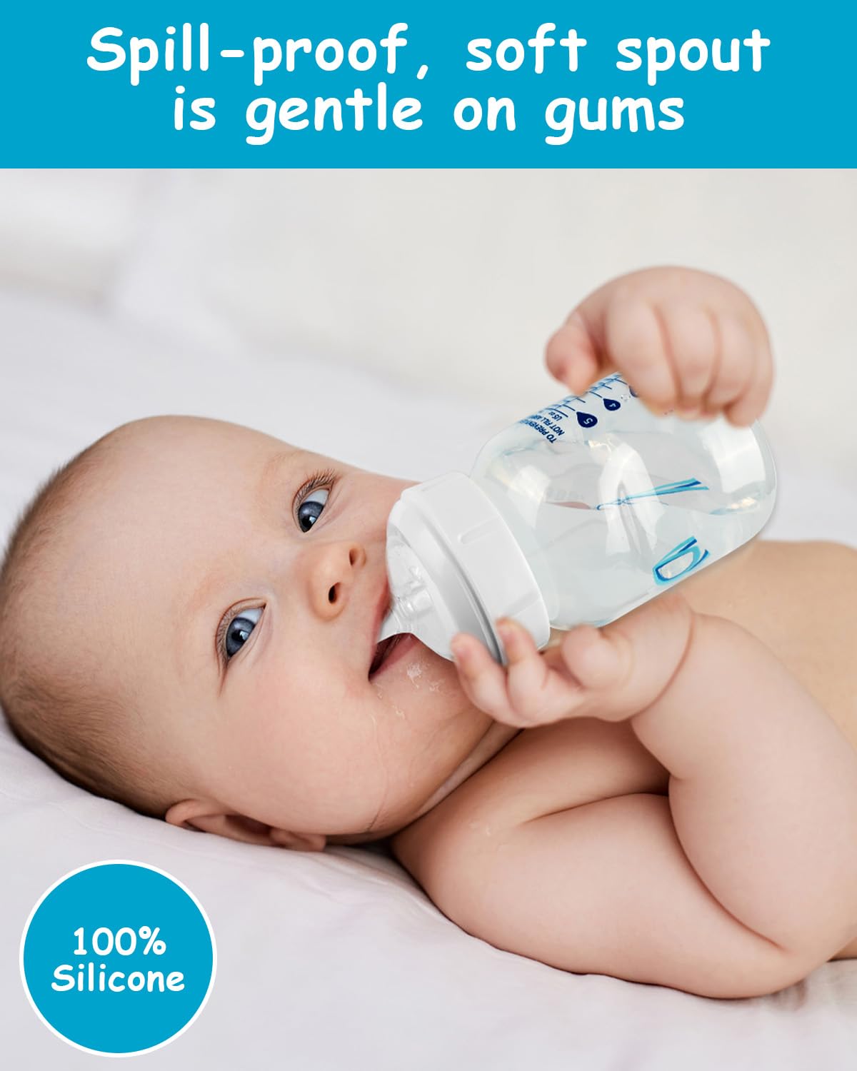 Sippy Straw Nipple For Dr. Brown'S Wide-Neck Baby Bottles & Sippy Spout Bottles, Soft 100% Silicone Baby Bottle Sippy Straw Nipp