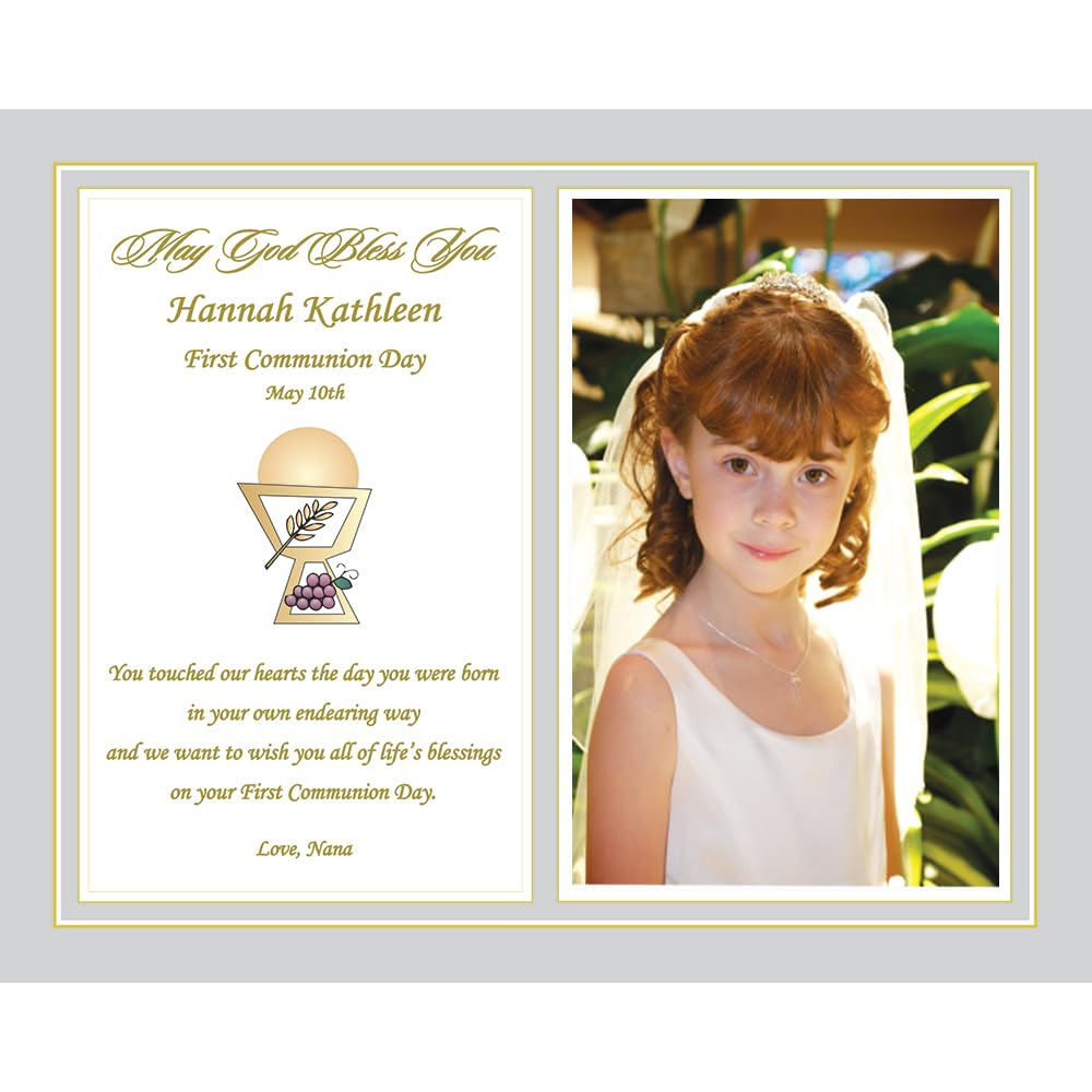 Poetry Gifts First Communion Personalized For Daughter Or Son From Parents, Grandparents, Godparents, 8X10 Custom Print