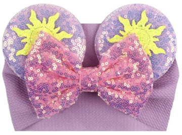 Clgift Minnie Ears Baby/Toddler Headband, Minnie Baby Ears, Minnie Ears Baby Headband, Toddler Headband (Rapunzel)