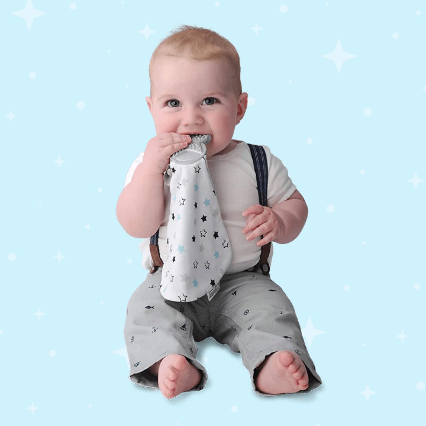 Malarkey Kids Munch-It Blanket: Teether and Cozy Blanket Combo for Teething Babies - Soothe, Snuggle, and Relieve Discomfort! (T