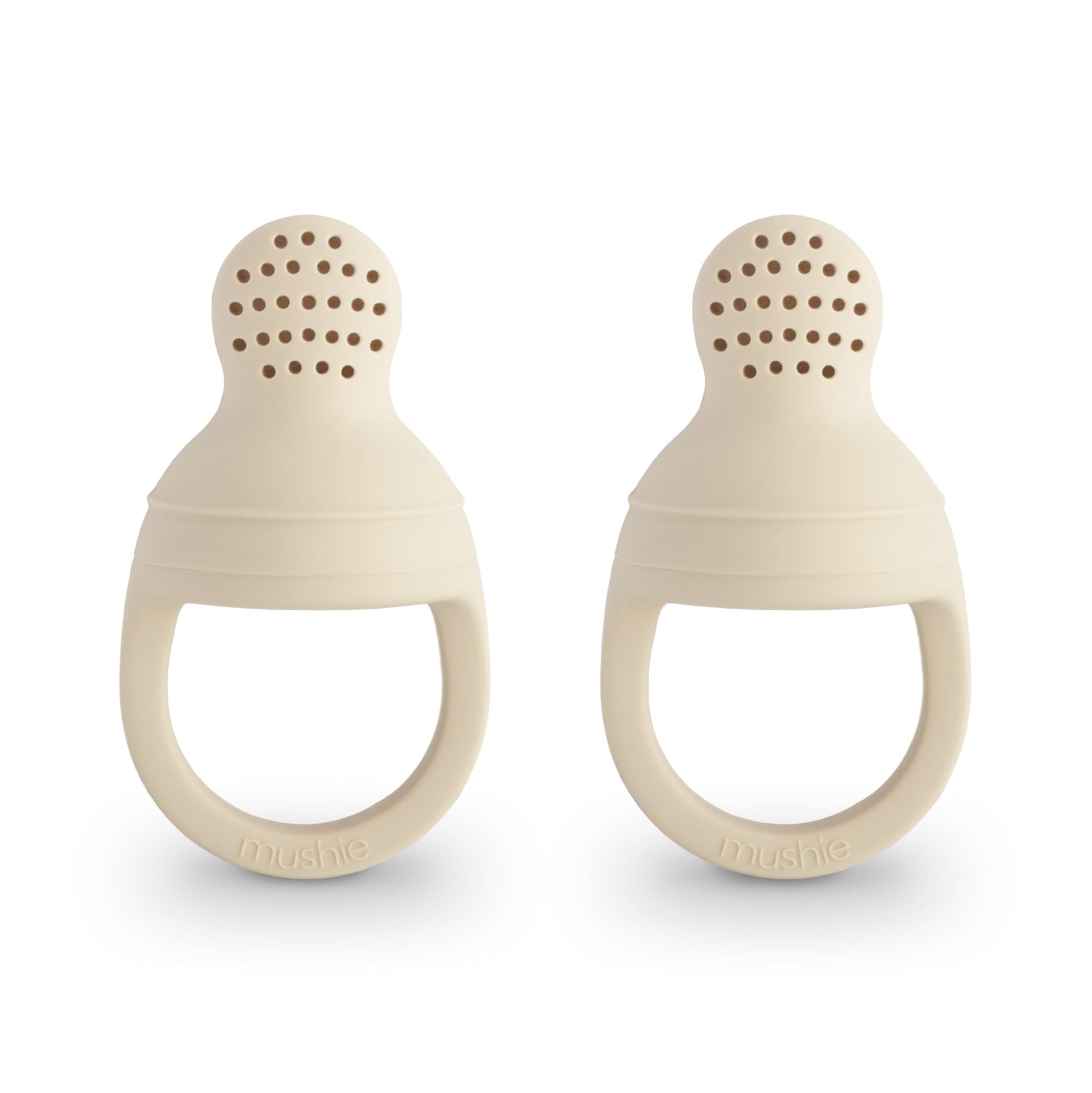 mushie Silicone Baby Fresh Fruit & Food Feeder Pacifier | 6 Months+ (Shifting Sand)