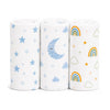 VIORAA BABY Cotton PreWashed Muslin Swaddle & Bath Towel | 100x100 cm | Pack of 3 | Soft Baby Swaddle Wrap | Newborn Blanket | 