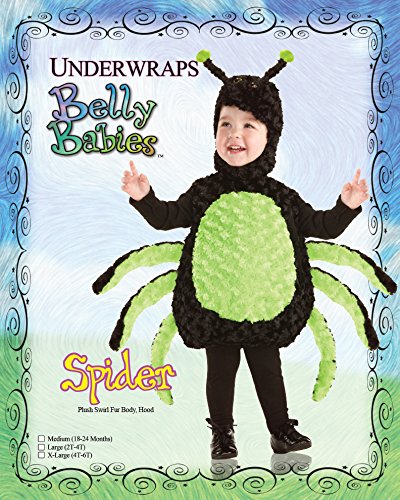Underwraps Kids Toddler'S Spider Belly Babies Costume, Black, Extra Small (6-12M)