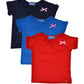 CLEVER Baby Girls Tshirt(ZCGT004NVYBLURED69 Month_Multi_69 Month) Pack of 3
