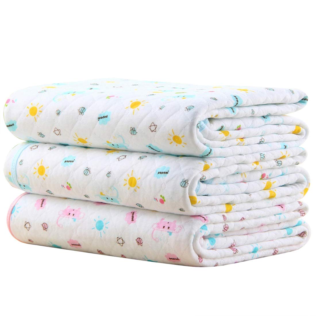 Mbjerry Waterproof Changing Pads Portable - Breathable Leak Proof Mattress Pad Protector Baby Changing Mat For Toddler, Kids Pac