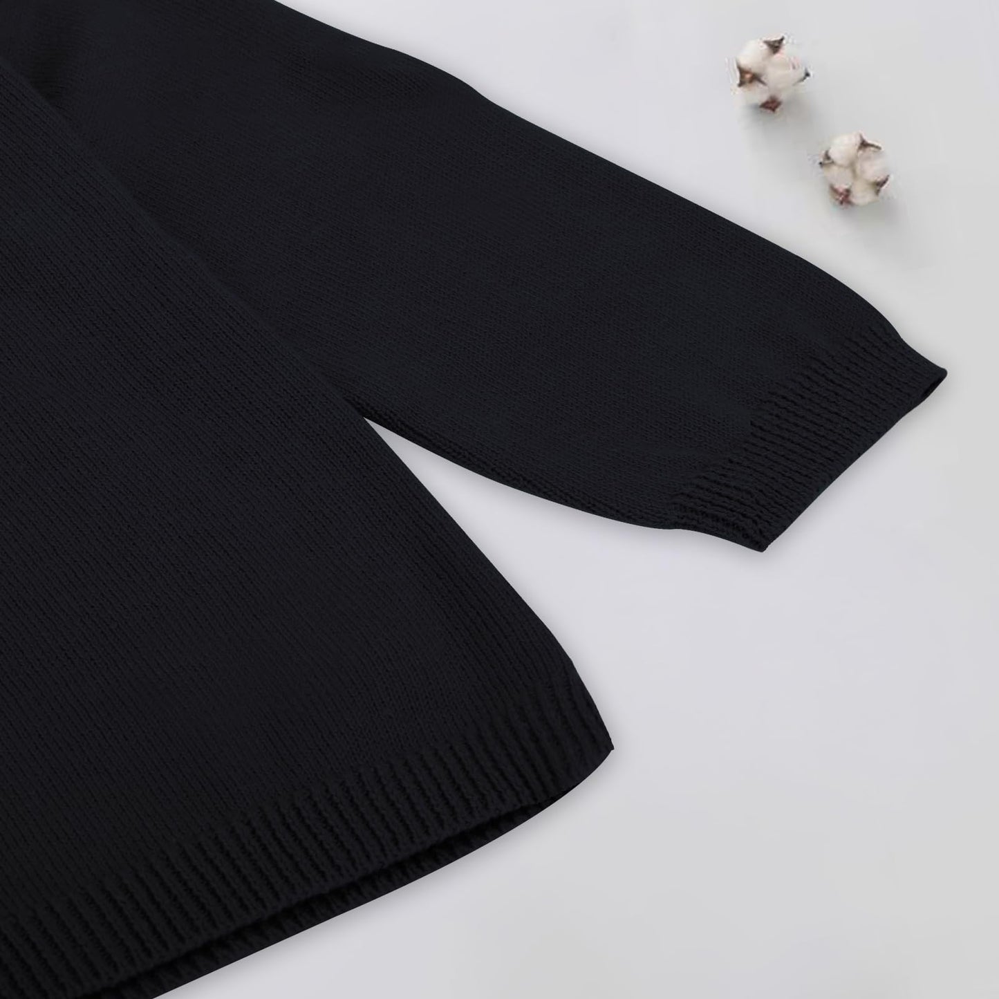 Baby Boys Girls Button-Down Cardigan Toddler Cotton Knit Sweater Black 100