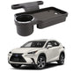 Oshotto (FT04) Foldable Car Auto Headrest Rear Back Seat Table Drink Food Cup Tray Holder Compatible with Lexus NX  Black