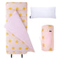Wildkin Kids Original Nap Mat - Cozy Kids Sleep Mat With Pillow, Ideal For School & Travel - Pink And Gold Stars