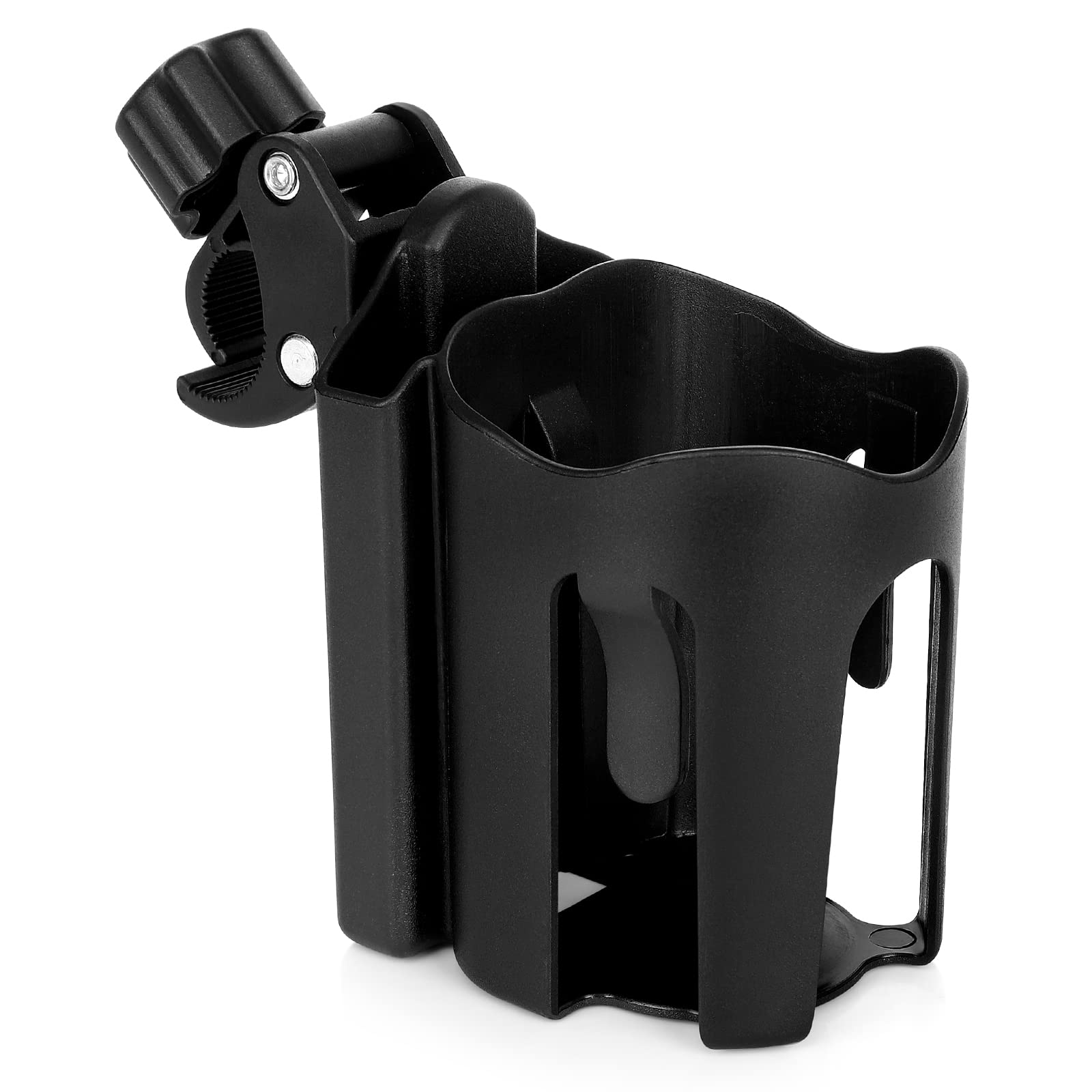 Accmor Stroller Cup Holder with Phone Holder, Universal Cup Holder, Bike Cup Holder, 360 Rotatable Large Caliber Drinks Holder f