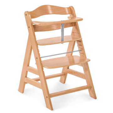 Hauck Alpha+ Grow Along Adjustable Wooden Highchair Seat, Beechwood, Natural