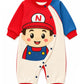 Bold N Elegant Bonded Full Sleeve Footless Baby Romper Onesie Front Button Bodysuit Jumper for Newborn Baby Boys Girls Kids (61
