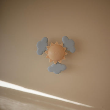 mushie Sunshine Suction Spinner Toy | Toddler Sensory Toys for Bath & Play