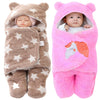 Swissberry Baby Blanket New Born Combo Pack of Hooded Swaddle Wrappers Security Blankets Pack of 2 Pc.(Beige & Pink, 06 Months)
