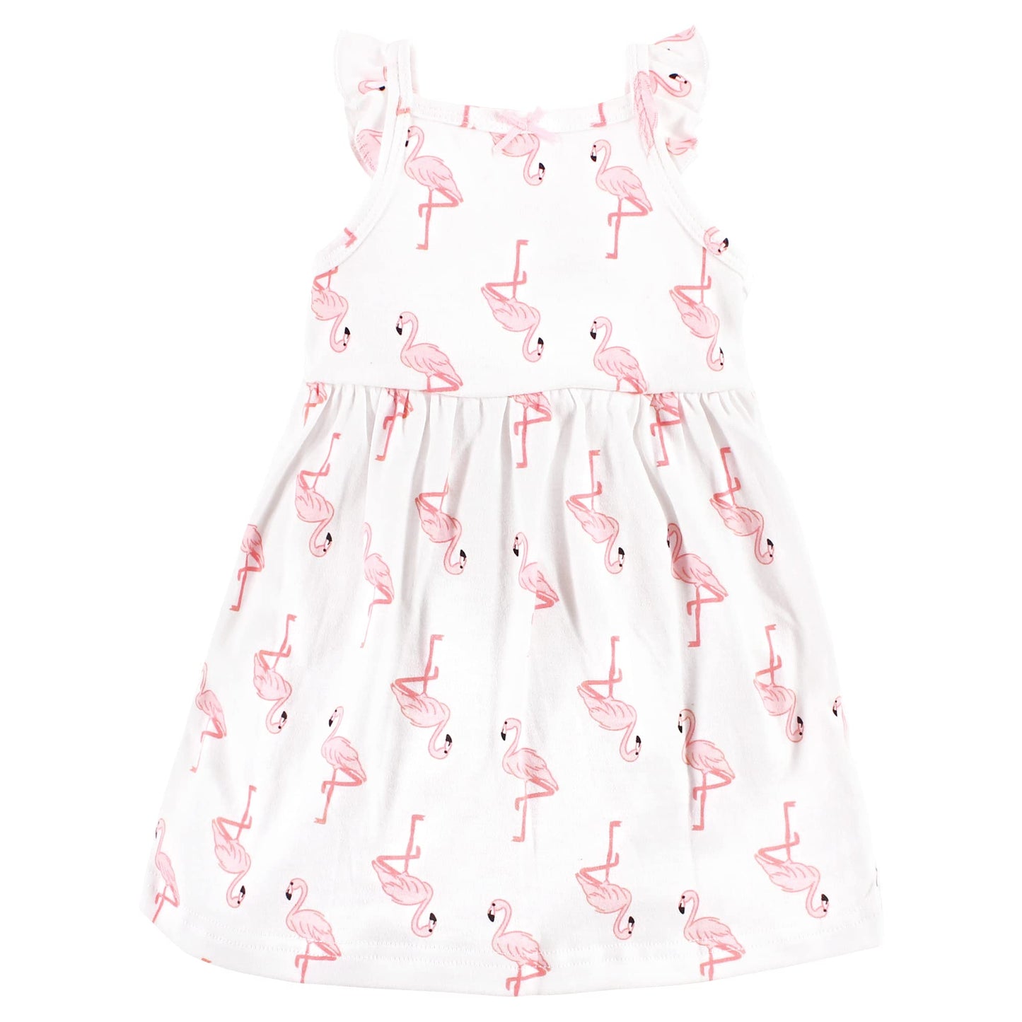 Hudson Baby Baby Girls Cotton Dresses Casual Dress, Flamingo Pineapple, 4T Us