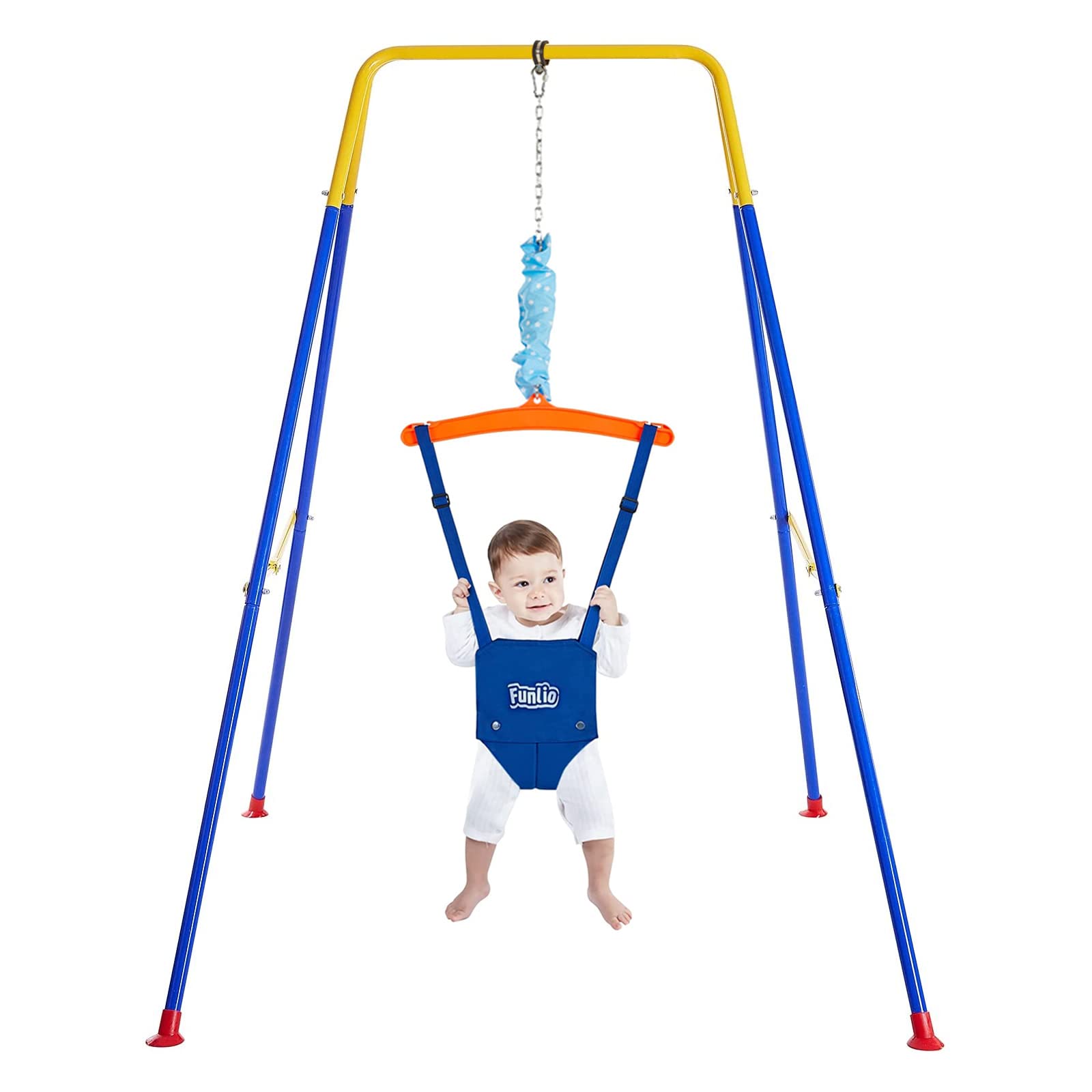Funlio Baby Jumper With Stand For 6-24 Months, Infant Jumper For Indoor/Outdoor Play, Toddler Jumper For Baby Girl/Boy, With Adj