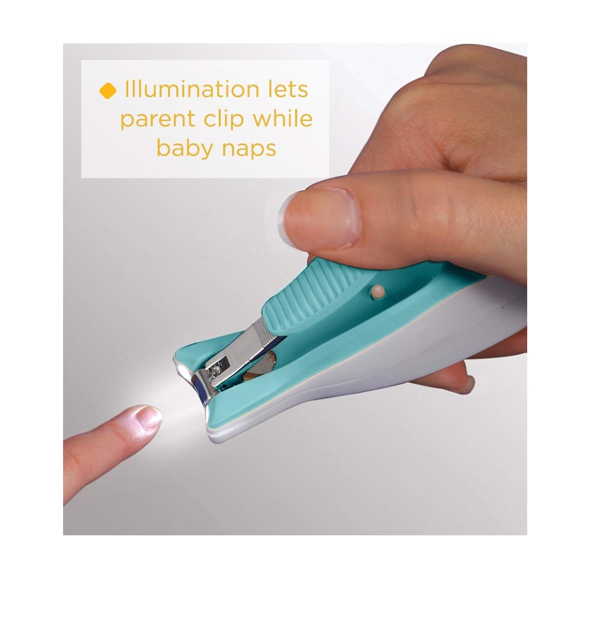 Safety 1St Sleepy Baby Nail Clipper With Built-In Led Light 2 Pack, Colors May Vary