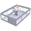 besuhot Extra Large Baby Playpen 74x 50 Inch Playpen for Babies and Toddlers with Anti-Slip Suckers and Zipper Gate, Safety Baby