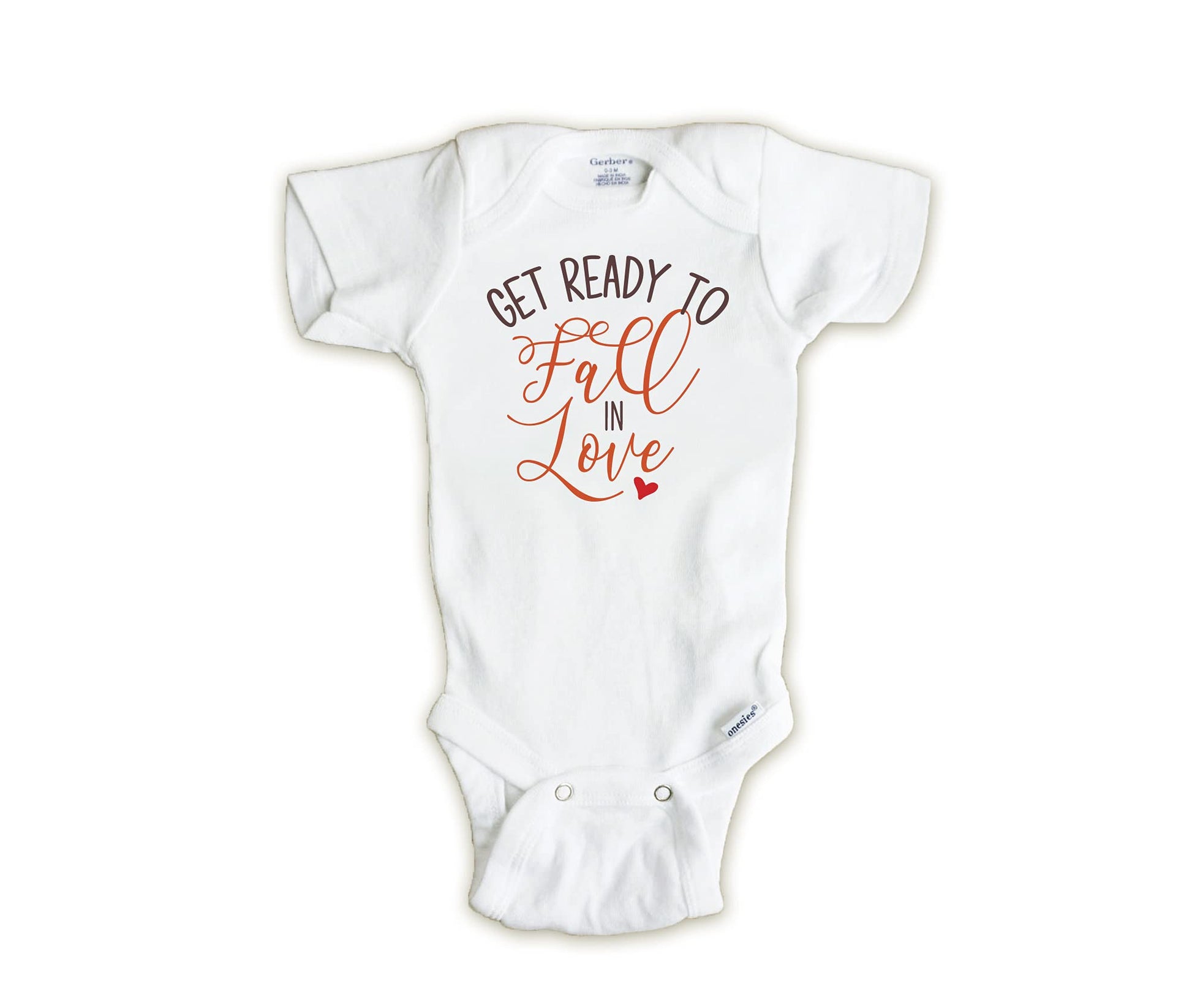 Get Ready To Fall In Love Pregnancy Announcement Onesie Valentine'S Day Thanksgiving Fall Baby Reveal (0 To 3 Months)