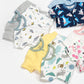 Teach Leanbh Baby Boys Girls 2 Pack Footless Pajamas Cotton Short Sleeve Printing Romper Sleep And Play 3-24 Months (Rocket, 18-
