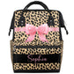 SPYORBKX Leopard Printed Baby Diaper Bags Nappy Backpack for Travel Baby Backpack for New Mom Dad Gifts Mom Backpack for Women