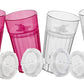 Reflo Smart Cup (Red & Clear 4-Pack) Open Training Cup, Toddler Cup, No Suction 6Oz, 360 Control-Flow, Usa Made Premium High-Imp