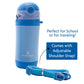Insulated Straw Water Bottle | Kids Insulated Bottle | Thermos Bottle 12 Ounce Bottle - By Primo Passi (Blue)