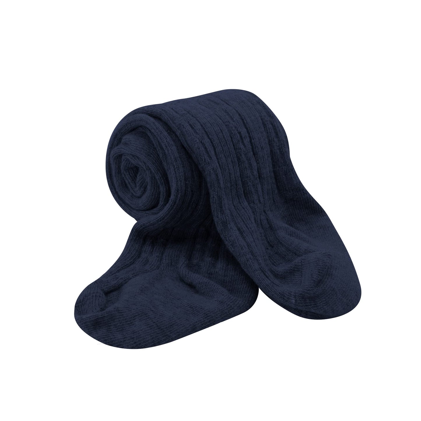 Zando Baby Toddler Tights - Ultra Soft Cotton Cable Knit Seamless Warm Pants Stockings Dance Tights For Girls Navy 0-6 Months