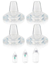 Sippy Cup Nipples For Philips Avent Anti-Colic Baby Bottles,Food Grade Silicone Sippy Spout,Variable Flow Soft Nipple,6M+,4-Coun