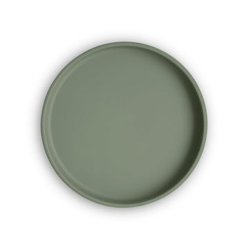 mushie Classic Silicone Suction Plate | BPA-Free Non-Slip Design (Dried Thyme)