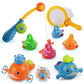 Dwi Dowellin Bath Toys Fishing Games Swimming Whales Bath Time Bathtub Toy for Toddlers Baby Kids Infant Fish Set Age 18months a